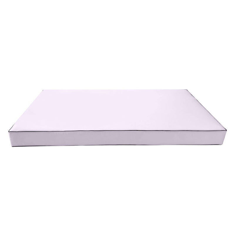 Model-5 AD107 Full Size 3PC Contrast Pipe Outdoor Daybed Mattress Cushion Bolster Pillow Complete Set