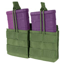 Tactical Double 7.62 .308 Open Top Magazine Bungee Mag Pouch / OD GREEN