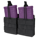 Tactical Double 7.62 .308 Open Top Magazine Bungee Mag Pouch / BLACK