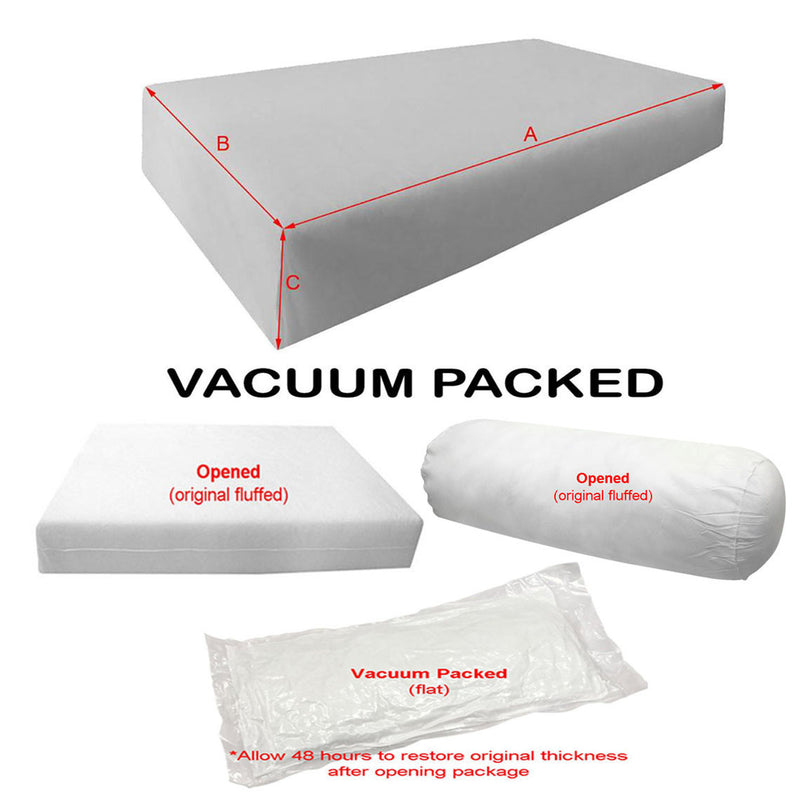 Model-6 AD105 Twin Size 4PC Knife Edge Outdoor Daybed Mattress Cushion Bolster Pillow Complete Set