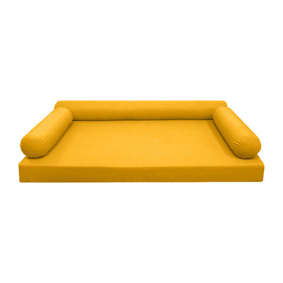 Model-6 AD108 Twin Size 4PC Knife Edge Outdoor Daybed Mattress Cushion Bolster Pillow Complete Set