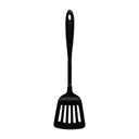 12-Inch Black Nylon Slotted Spatula, Stainless Steel Handle