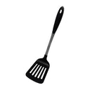 12-Inch Black Nylon Slotted Spatula, Stainless Steel Handle