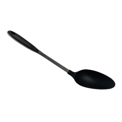 13'' Black Nylon Serving Spoon For Soups, Stews, and Sauces - Nonstick