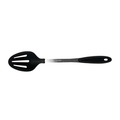 13'' Black Nylon Slotted Serving Spoon For Cooking - Nonstick