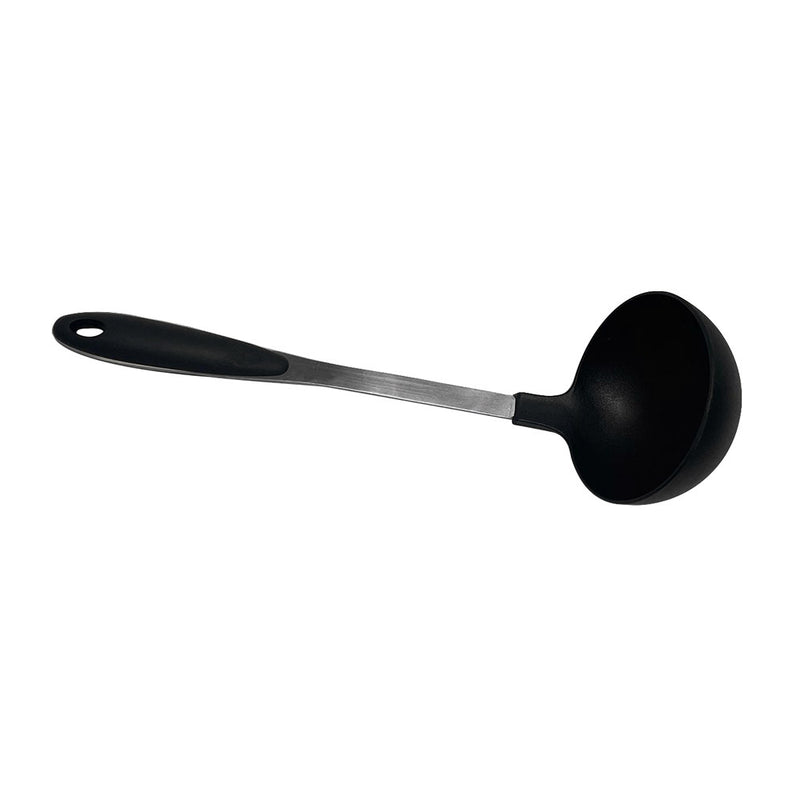 13.5" Black Nylon Ladle Cooking Serving Soup Ladle, Non Stick Handle