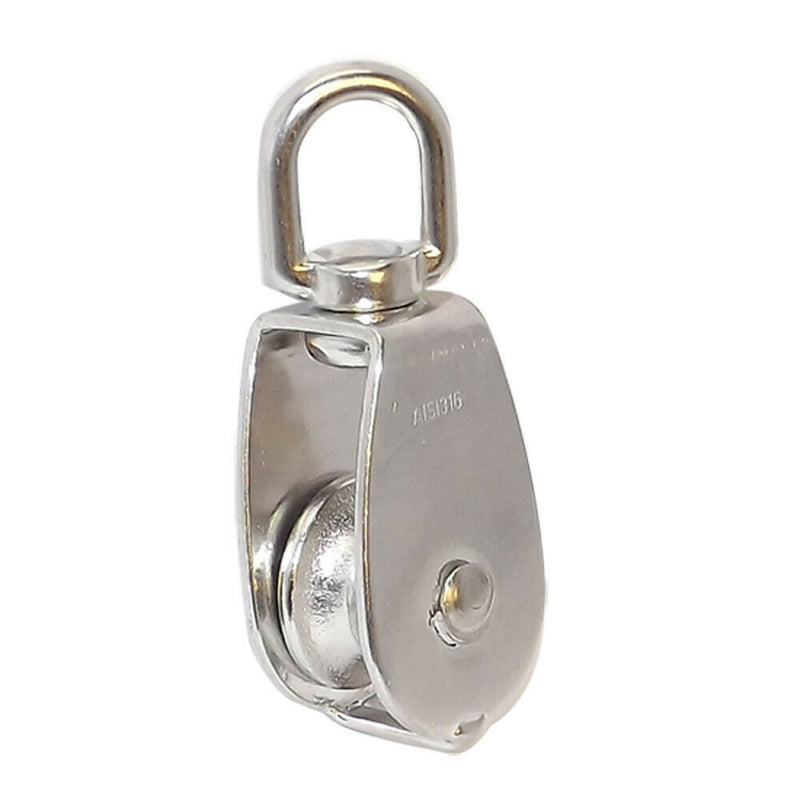 1-1/4" Single Pulley Block,316 Stainless Steel,Pulley Block Wheel Swivel Lifting