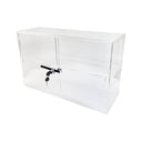 Acrylic Security Case with Sliding Back Door Countertop Display Case 21"L x 13"H