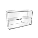Acrylic Security Case with Sliding Back Door Countertop Display Case 21"L x 13"H