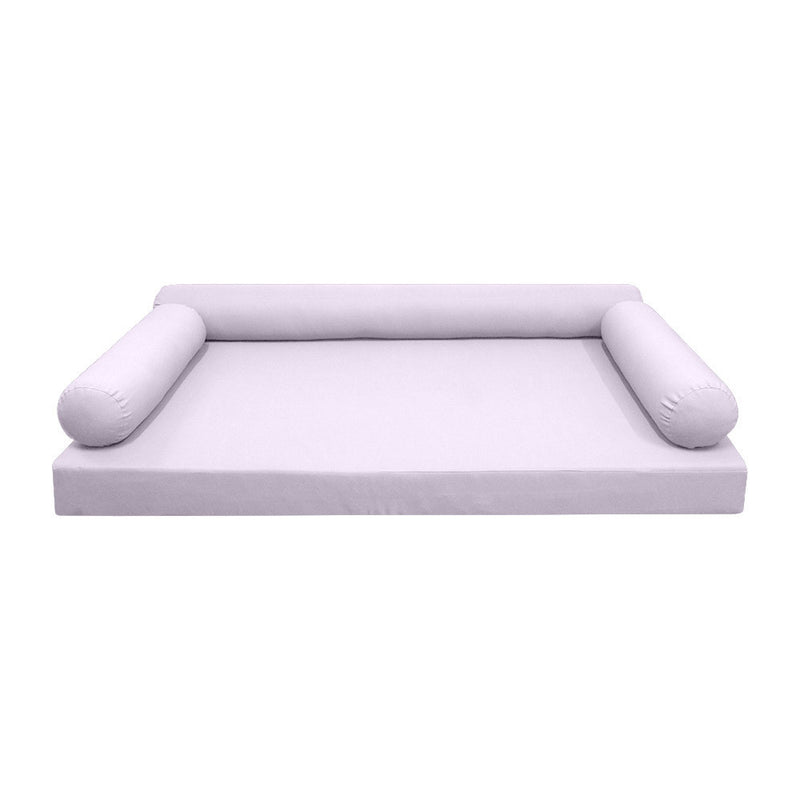 Model-6 AD107 Full Size 4PC Knife Edge Outdoor Daybed Mattress Cushion Bolster Pillow Complete Set