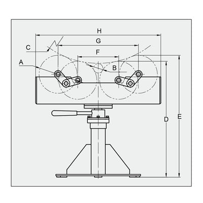 2" to 36" Tube Pipe Rotator Roller Stand Turning Welding Positioner,4950 lb Cap.