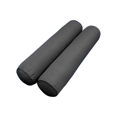 Model-6 AD003 Twin Size 4PC Piped Trim Outdoor Daybed Mattress Cushion Bolster Pillow Complete Set