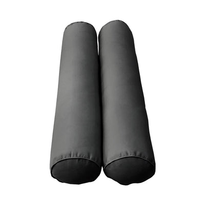 Model-6 AD003 Twin Size 4PC Piped Trim Outdoor Daybed Mattress Cushion Bolster Pillow Complete Set