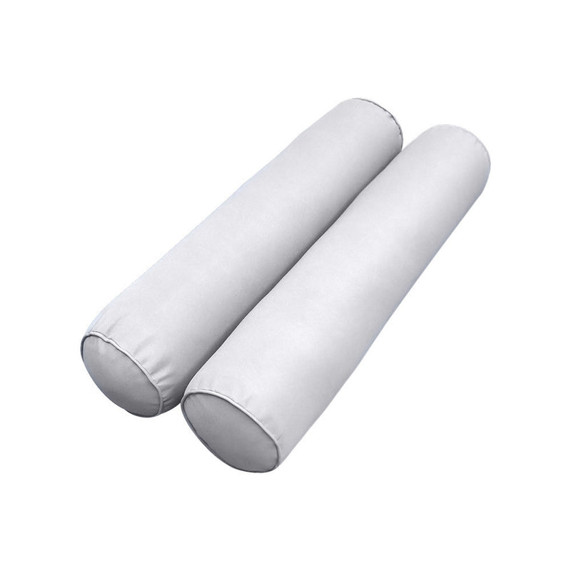 Model-6 AD105 Twin Size 4PC Piped Trim Outdoor Daybed Mattress Cushion Bolster Pillow Complete Set