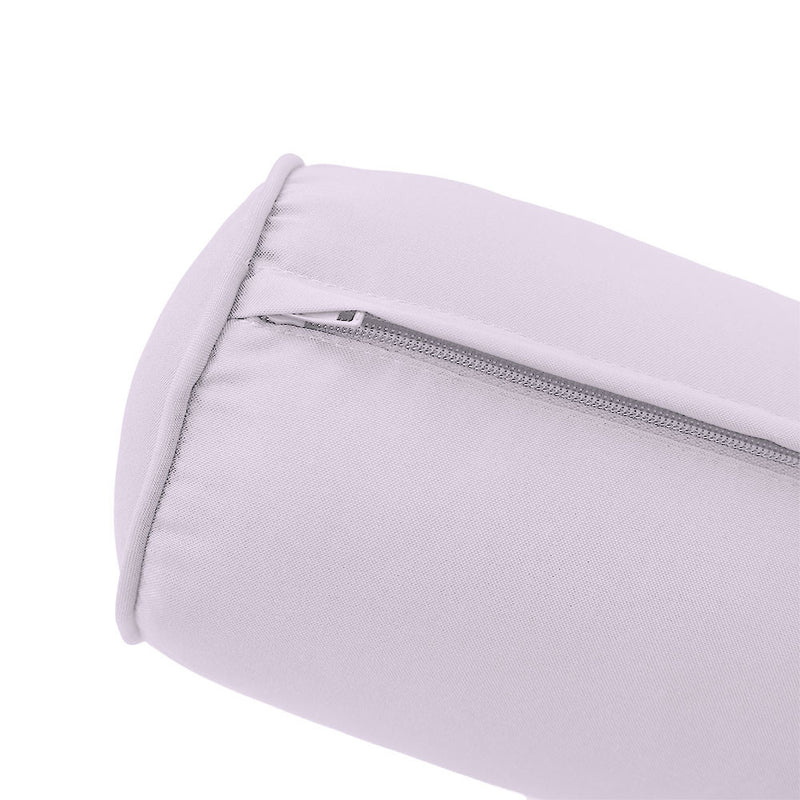 Model-6 AD107 Twin Size 4PC Piped Trim Outdoor Daybed Mattress Cushion Bolster Pillow Complete Set
