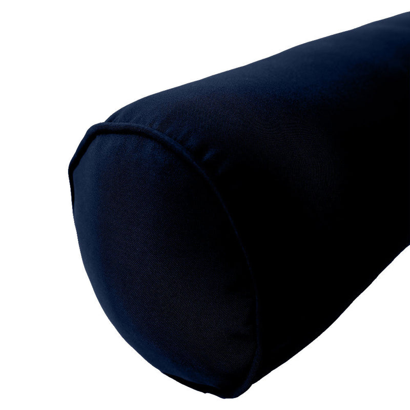 Model-6 AD101 Twin-XL Size 4PC Piped Trim Outdoor Daybed Mattress Cushion Bolster Pillow Complete Set