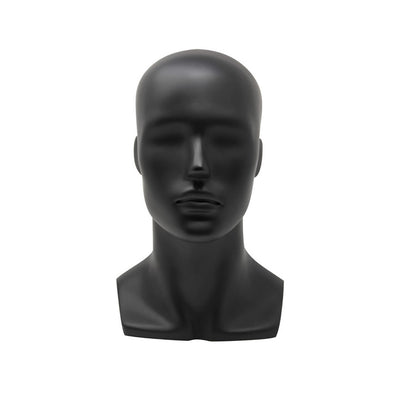 13"H Male Mannequin Head Stand for Display Wigs,Hats,Headphone,Mask,Sunglasses