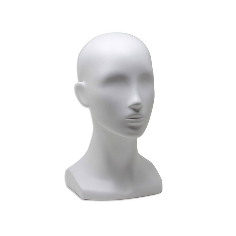 13"H Female Mannequin Head Stand for Display Wigs,Hats,Headphone,Mask,Sunglasses