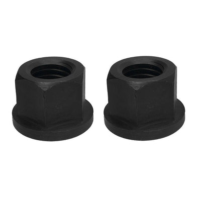 Set of 2 Pcs 5/16''-18 Thread Flange Nuts Heat Treated Steel, Black Oxide Finish Hex Nut