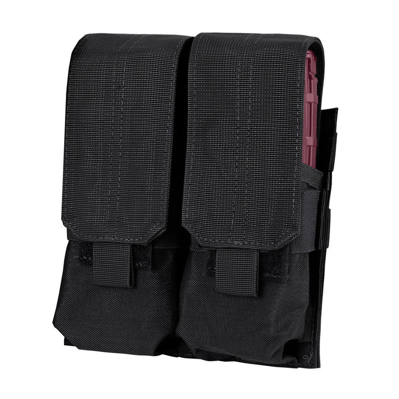 Molle Tactical Closed Top Double Mag Pouch 4 Full Mag Size Black