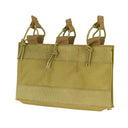 9.5''W x 6.5''H Hook Loop Bungee Open Top Triple 5.56/.223 Mag Pouch - COYOTE