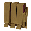 Tactical Triple Multi-Purpose Hook and Loop Modular Mag Pouch, Coyote