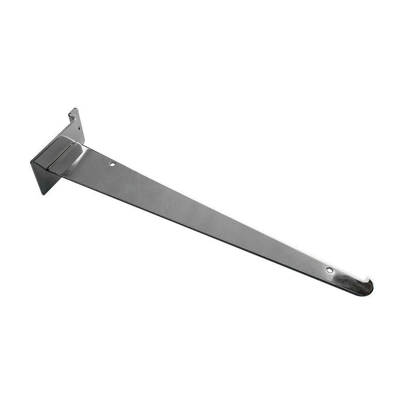 10" Slatwall Shelf Bracket, Chrome, Hanger Display Panel Shelf 10 Pc Set