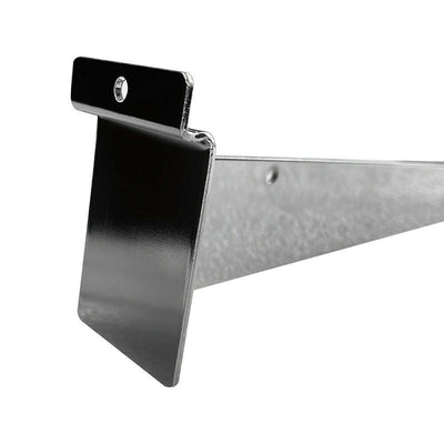 10" Slatwall Shelf Bracket, Chrome, Hanger Display Panel Shelf 10 Pc Set