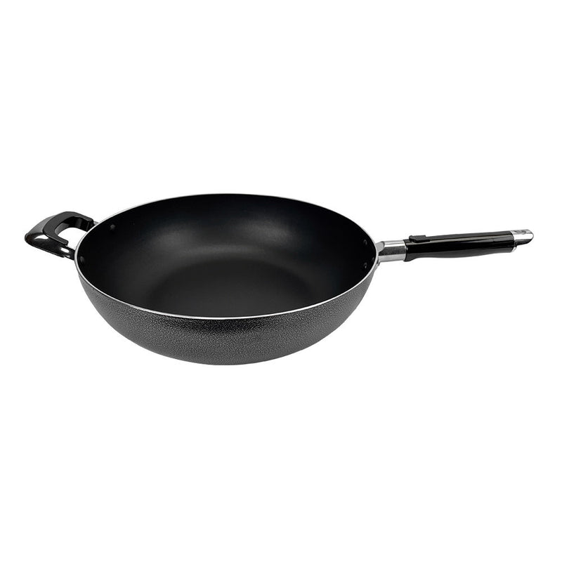 13.5" Aluminum Nonstick Wok Frying Pan Skillet Cooking Pan Egg Pan, Side Handle