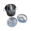 5-Pc Stainless Steel Stock Pot Steamer Pot Set 20 24 32 40 52QT Vaporera Kettle