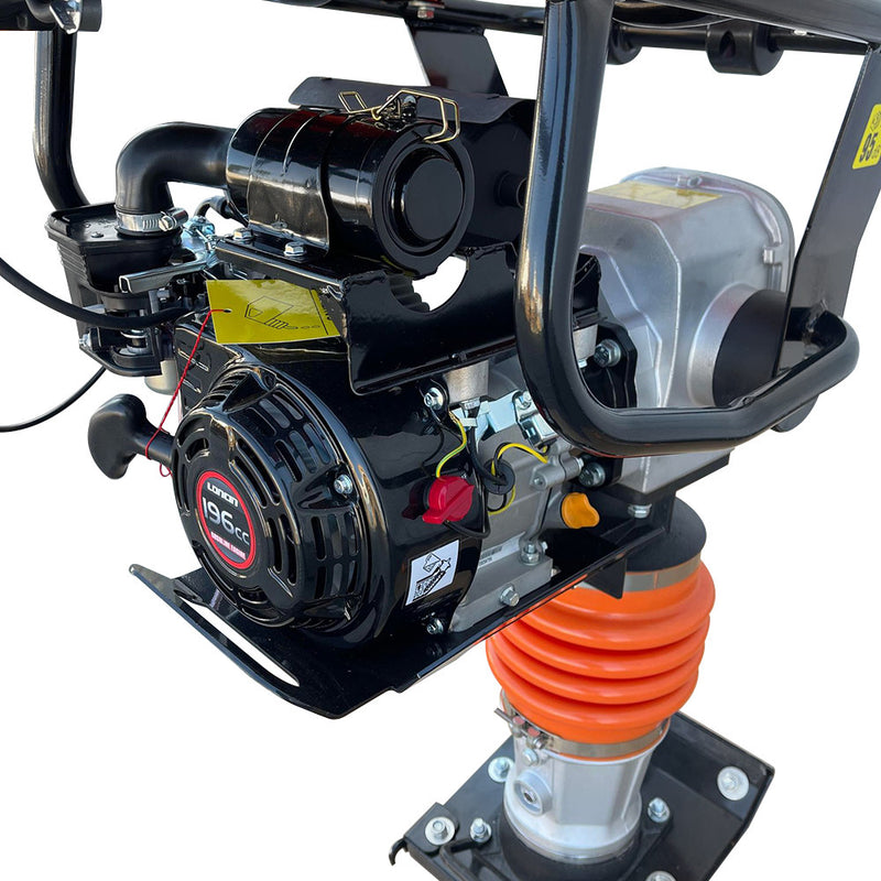 Jumping Jack Tamping Rammer Dirt Soil Tamper Compactor w/6.5HP 196cc Engine