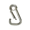Marine Carabiner Eyelet Snap Hook 3/8" Stainless Steel, 400 lbs Capacity