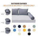 Model-1 QUEEN SIZE Bolster & Back Pillow Cushion Outdoor SLIP COVER ONLY