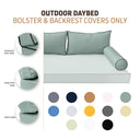 Model-2 QUEEN SIZE Bolster & Back Pillow Cushion Outdoor SLIP COVER ONLY