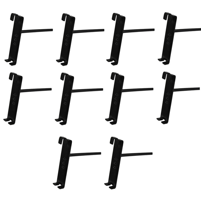 BLACK 4" Long GridWall Wire Metal Hooks Display Grid Panel Hanger Retail 10PC