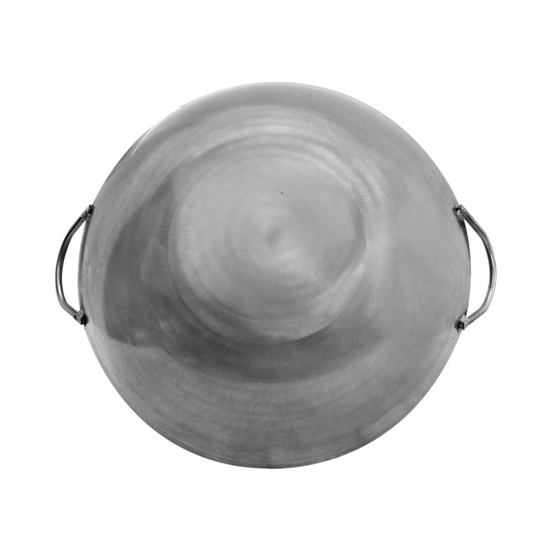 24" Carbon Steel Cantonese Style Wok Pan Gourmet Chef Frying Pan, Double Handle