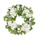 24” Spring Botanical Artificial Hydrangea & Ranunculus Wreath, Silk Floral Front Door Wreath, Lifelike Seasonal Flower Décor for Farmhouse Wall, Entryway & Home Decoration