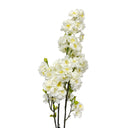 42" Artificial White Cherry Blossom Spray, Botanical Silk Floral Stem for Tall Vase Arrangements, Wedding & Natural Home Décor