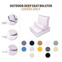 Large Size Outdoor Deep Seat Back Rest Bolster SLIP COVERS ONLY