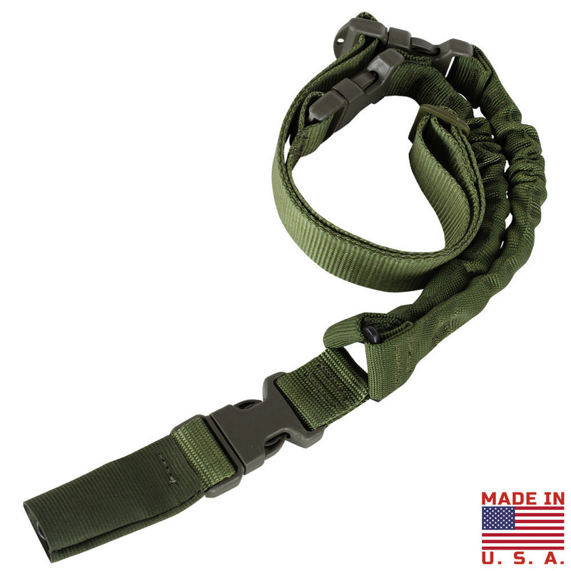 OD GREEN Tactical COBRA OPS One Point .223 5.56 Bungee Rifle Sling Strap US Made