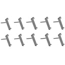 CHROME 4" Long GridWall Wire Metal Hooks Display Grid Panel Retail Set 20 PC