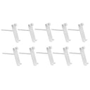 WHITE 4" Long GridWall Wire Metal Hooks Display Grid Panel Hanger Retail 20 PC