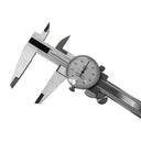 8" Dial Caliper 0.001 Graduation Stainless Steel Shockproof With Plastic Case