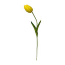 18 Pcs Artificial Yellow Tulips 15” Real Touch Foam Tulip Bundle, Lifelike Silk Floral Stems for Home Décor, Wedding Centerpieces, Spring Arrangements & Table Vase Display