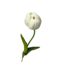18 Pcs Artificial White Tulips 15” Real Touch Foam Tulip Bundle, Lifelike Silk Floral Stems for Home Décor, Wedding Centerpieces, Spring Arrangements & Table Vase Display