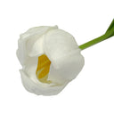 18 Pcs Artificial White Tulips 15” Real Touch Foam Tulip Bundle, Lifelike Silk Floral Stems for Home Décor, Wedding Centerpieces, Spring Arrangements & Table Vase Display