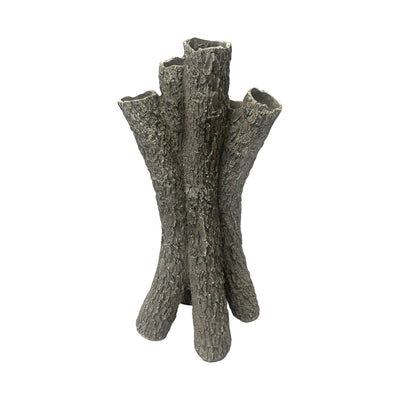 Wooden Tree Bark Vase Country Style Flower Planter Vase Decor 15.5" High