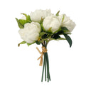 15 Peonies 10" Real Touch Peony Artificial Flower Bundle, Silk Floral Stems for DIY Wedding Bridal Bouquets, Centerpieces & Home Décor