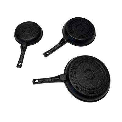 8", 9.5", 11" Marble Coating Frying Pan Set, Nonstick Skillets Made In Korea