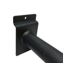 12 Pcs 6” Black Slatwall Pipe Straight Faceout Hook, Industrial Vintage Pipeline Display Arm for Retail Clothing, Apparel & Merchandising